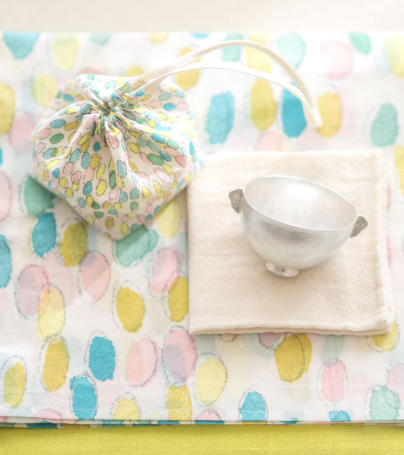 安藤明子「春の酒器袋と百草サロン｣